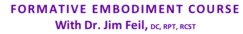 FORMATIVE EMBODIMENT COURSE  With Dr. Jim Feil, DC, RPT, RCST