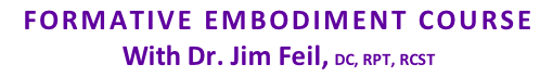 FORMATIVE EMBODIMENT COURSE  With Dr. Jim Feil, DC, RPT, RCST